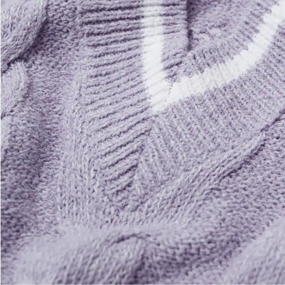 MANGO SET Lavender Cableknit Sweater Vest & Knit Shorts Co-ord Set - Picture 4 of 12